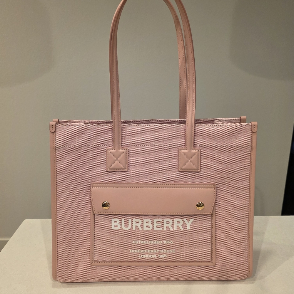 Burberry Freya Pink Nova Small Tote Bag
